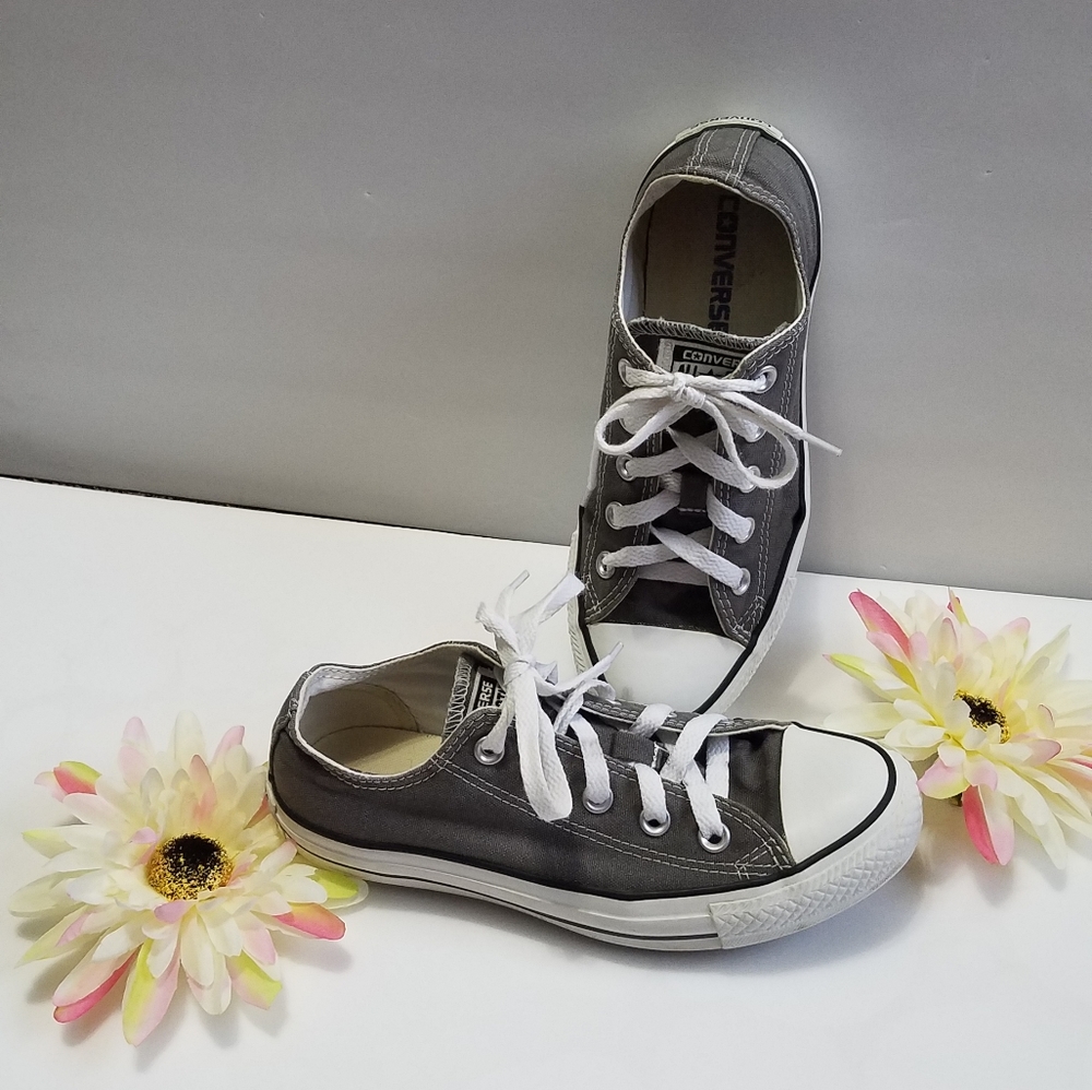 Gray Converse sneakers